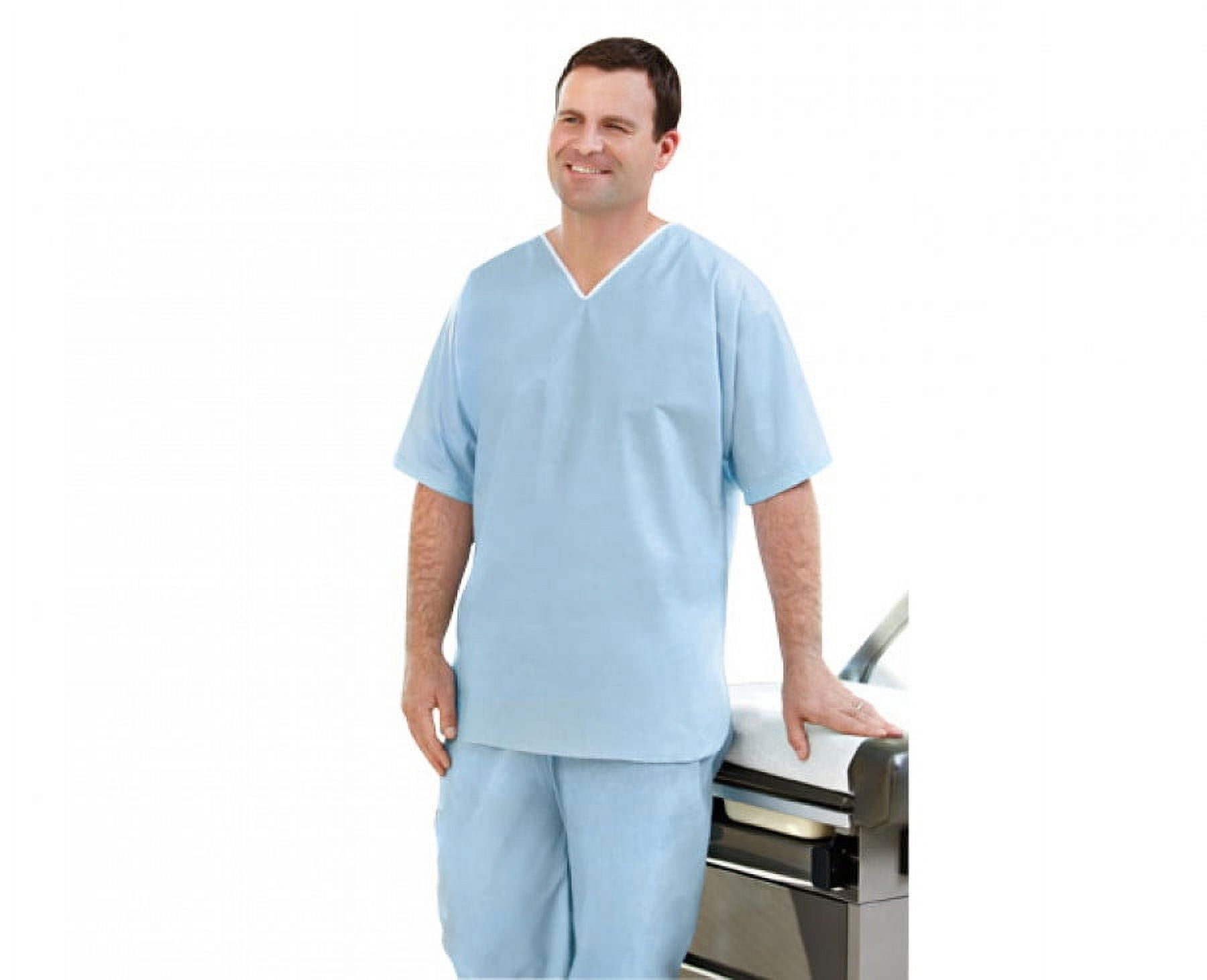 Graham Medical Disposable SMS Scrub Pants, Medium, Light Blue, 30/Case