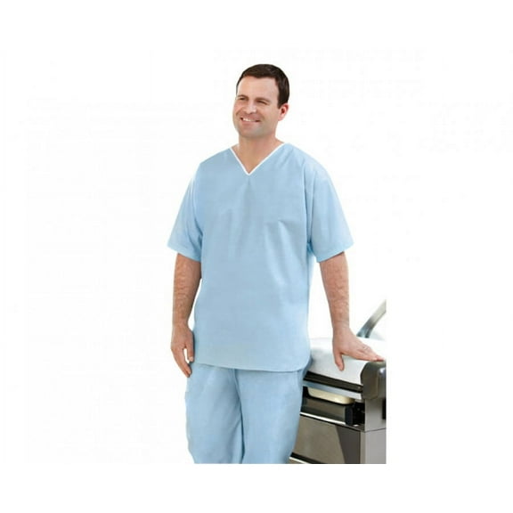 Graham Medical Disposable SMS Scrub Pants, X-Large, Light Blue, 30/Cs