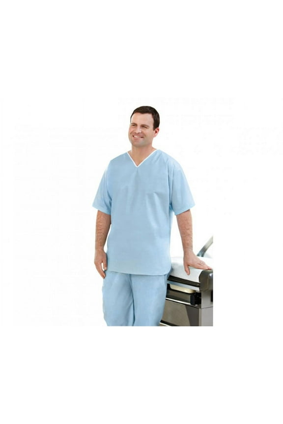 Disposable SMS Scrub Pants, X-Large, Light Blue, 30/Cs