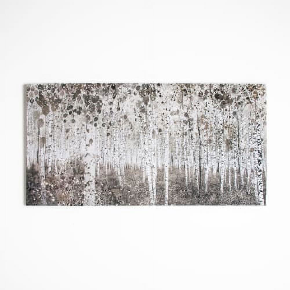 Neutral Watercolor Forest Landscape Canvas Art for Nursery