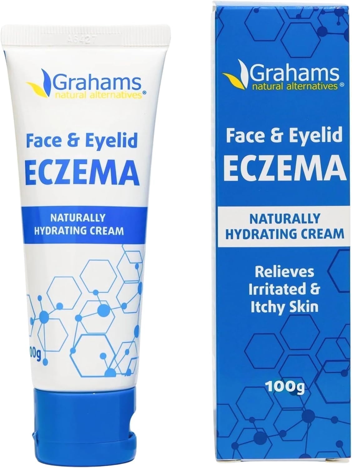 Grahams Natural Face & Eyelid Eczema Moisturizing Cream with Colloidal Oatmeal 2%, Steroid-Free, 1.76 oz