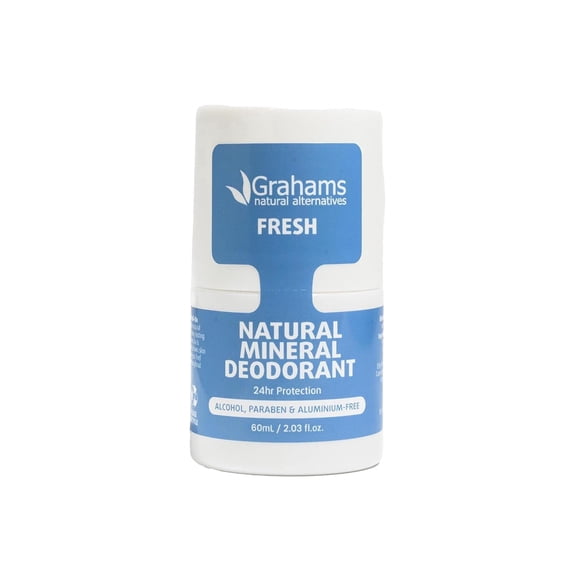 Grahams Natural Fresh Mineral Deodorant | Aluminum Free Deodorant for Men & Women | All-Day Odor Protection | Safe for Sensitive Skin, 60ml
