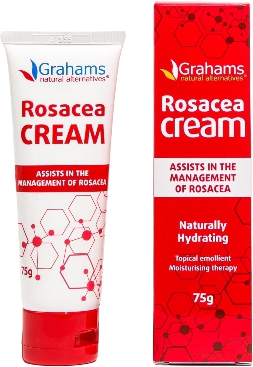 Grahams Natural Rosacea Cream, Natural Anti-Redness Moisturizer (75g Tube)