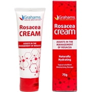 Grahams Natural Rosacea Cream, Natural Anti-Redness Moisturizer 75g Tube