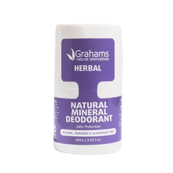 Grahams Natural Herbal Mineral Deodorant | Aluminum Free Deodorant for Men & Women | All-Day Odor Protection | Safe for Sensitive Skin, 60ml