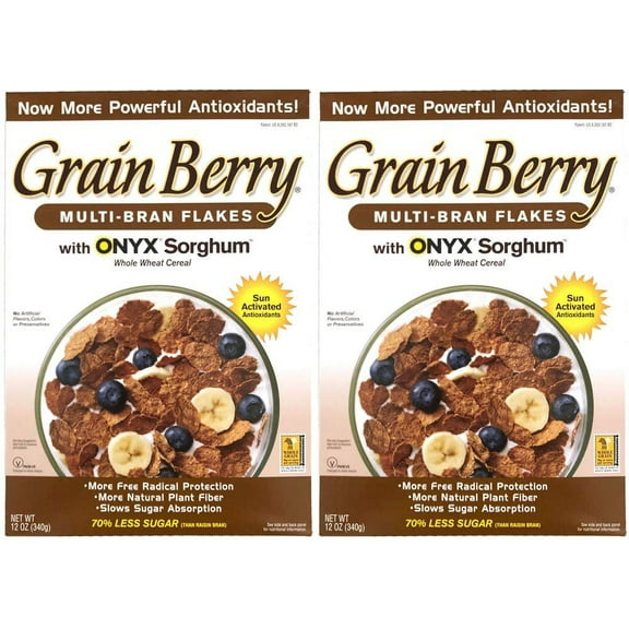 Grain Berry Multi-Bran Flakes w/ONYX Sorghum - 2 Pack (24 Oz / 680g total)2