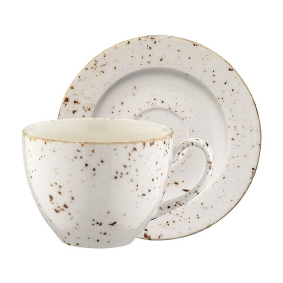 Grain Bistro 7 oz. Coffee Cup+Saucer Set for 2