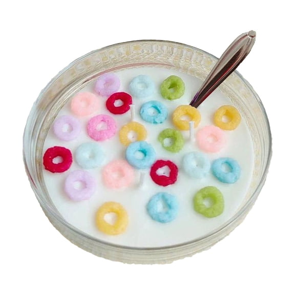 Grain Candle Bowl, Aromatherapy Soy Wax Candle, Hand-Made 3-Core Grain Candles with Metal Spoon and Glass Bowl, Unique Gift for Home Decor, Reusable, Nostalgic Scent, 5x5x2.24 Inches