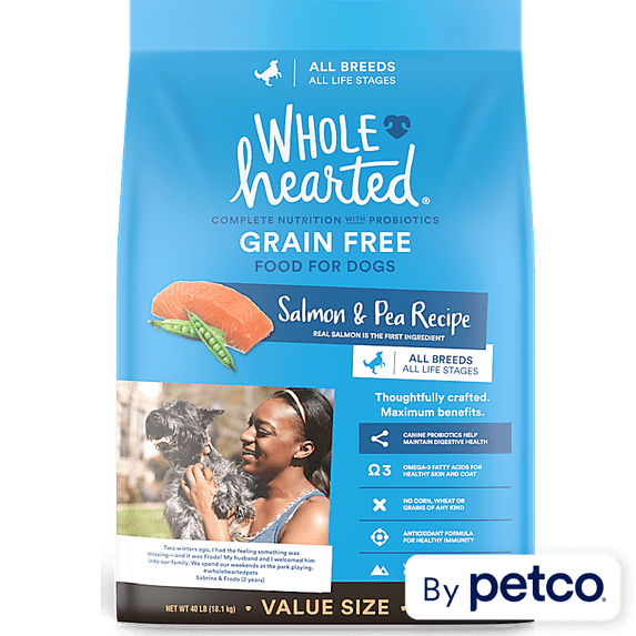Grain Free All Life Stages Salmon and Pea Recipe Dry Dog Food 40 lbs