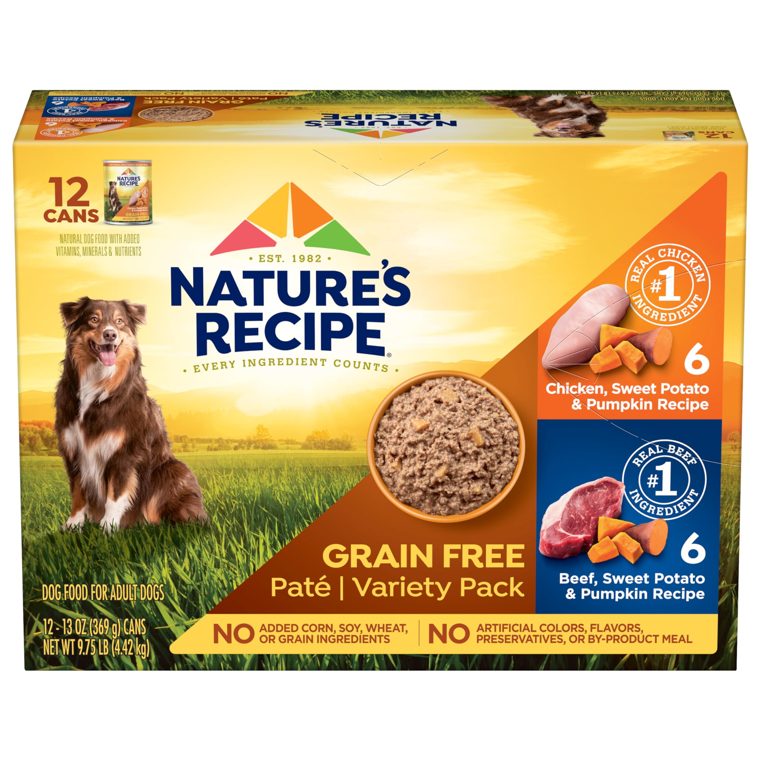 View of Grain Free Chicken And Beef Recipes Variety Pack Wet Dog Food, 13Oz ...