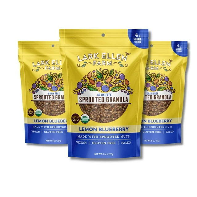 Grain Free Granola Organic, Sprouted Certified Organic Low Sugar Vegan Granola Clusters, Paleo