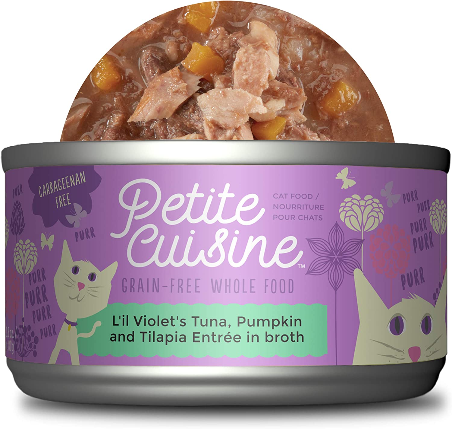 GrainFree Wet Cat Food, L'il Violet's Tuna, Pumpkin and Tilapia, 24