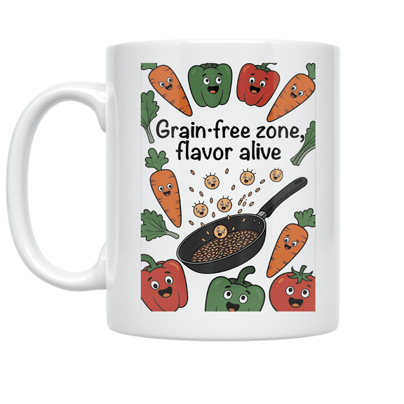 Grain-Free Zone Flavor Alive - Grain-Free Cooking Enthusiast - 11 oz Ceramic Coffee Mug