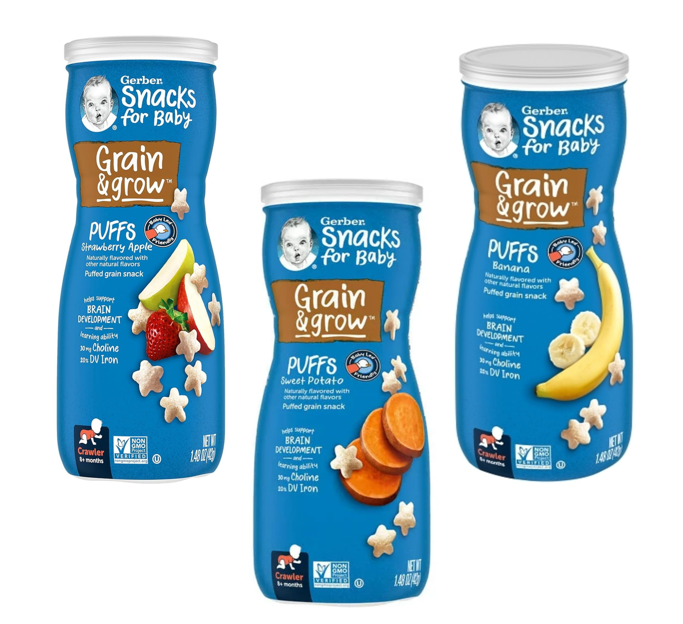 Grain and Grow Puffs MMF7 Variety Pack Variety Pack of 3 One of