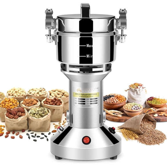 Grain Mill 150g, flour mill for , Electric Stainless Steel Grain for Wheat, Spices, coffee,Corn and Other Dry Grinders for Kitchen