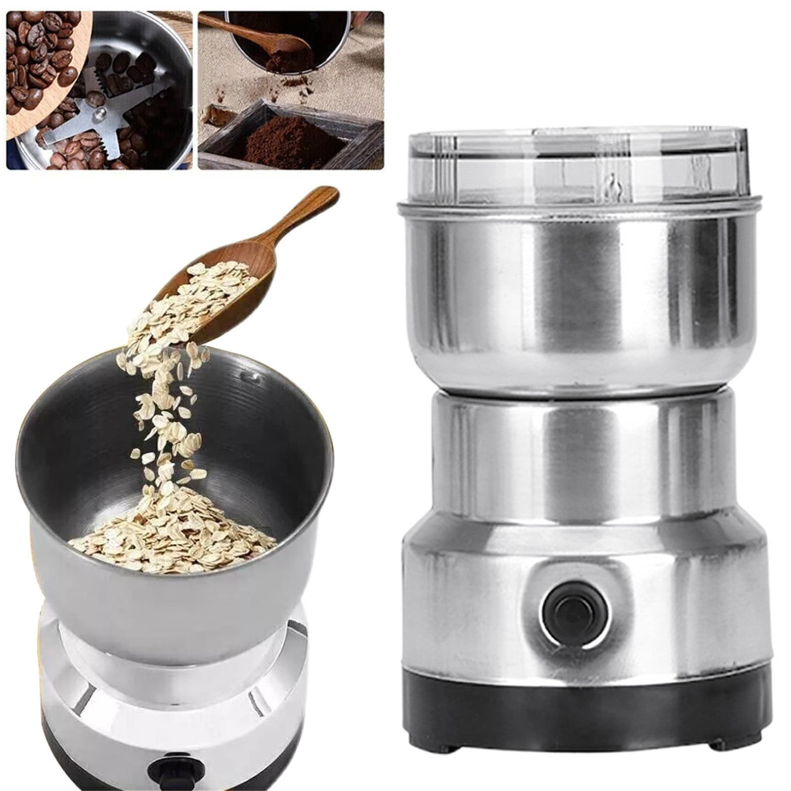 Grain Mill Grinder 750g High Speed Electric Stainless Steel Grinder Cereals Corn Flour Pulverizer Powder Machine for Dry Spice Herbs Grains Coffee Rice Pepper(750g Stand Type)