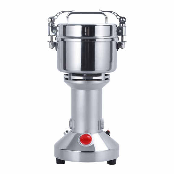 Grain Mill Grinder, High Speed Electric Stainless Steel Grinder, 50-300 Mesh/Min Corn Flour Pulverizer Powder Machine for Dry Spice Herbs Grains Coffee Rice
