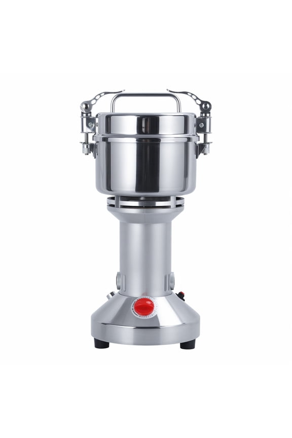 Grain Mill Grinder, High Speed Electric Stainless Steel Grinder, 50-300 Mesh/Min Corn Flour Pulverizer Powder Machine for Dry Spice Herbs Grains Coffee Rice-2,US Plug