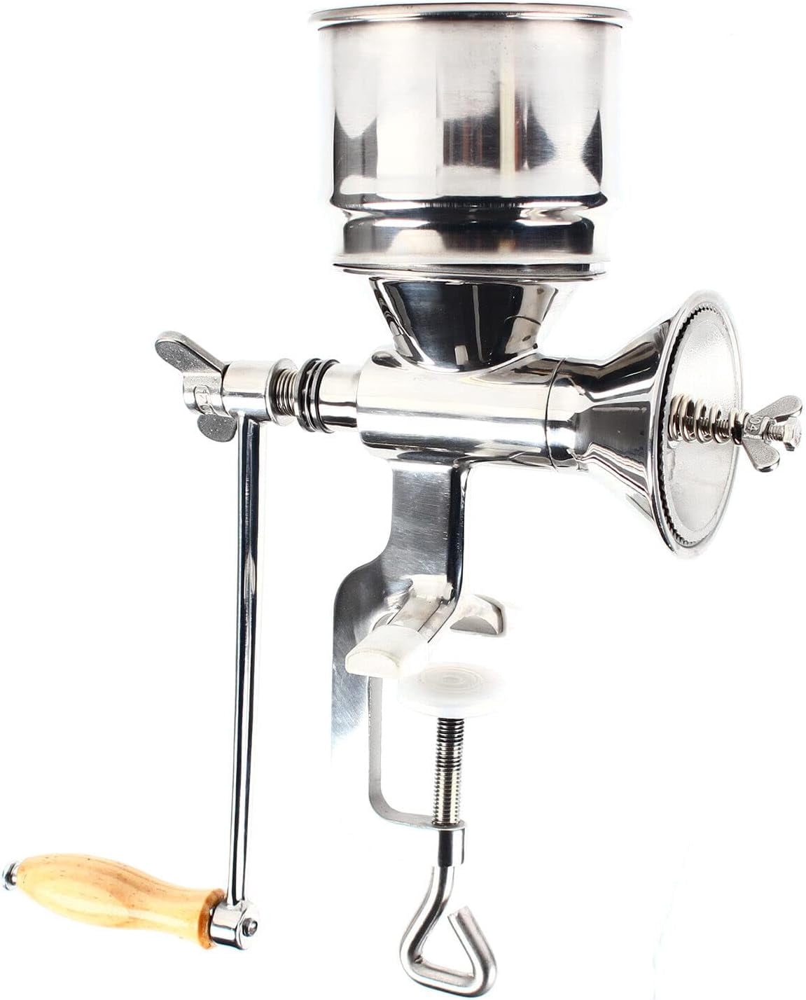 Grain Mill, Stainless Steel Grinder, Manual Wheat Grain Nut Mill Grinder for Corn, Rice, Corn, Pepper, Chickpea, Household Cast Iron Wheat Grinder