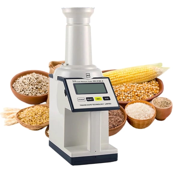 Grain Moisture Tester, 14 Types Grain Moisture Meter, Digital Crop Corn Moisture Tester Analyzer, 1-40% Range, LCD Display For Rice Barley Wheat Soybean