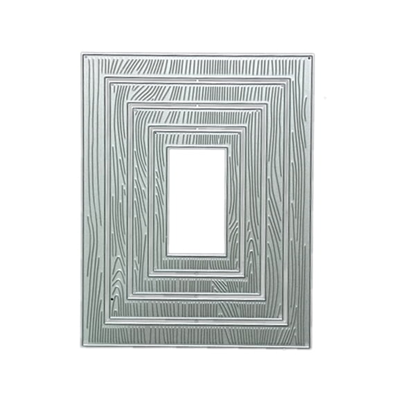Grain Rectangle Frame Metal Cutting Dies Stencil Scrapbooking Template