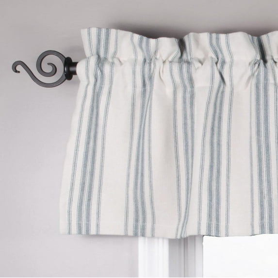 Grain Sack Stripe Colonial Blue Valance - 72x15.5 - Home Collections by Raghu