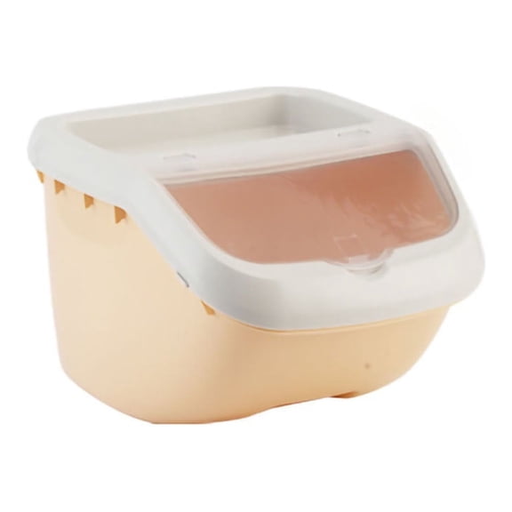 Grain Storage Barrel Multipurpose Large Capacity Pet Food Storage Container for Rice Flour Grain Pet Food Orange