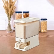 Grain Storage Container Food Dispenser Grain Household Food Dispenser Bucket White