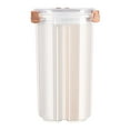 thumbnail image 1 of Grain Storage Container Large Capacity | Divided Plastic Food Organizer | Airtight Seal, Transparent, Detachable Compartments | Space-Saving Stackable Bin for Pantry, Kitchen (1 Tank), 1 of 6