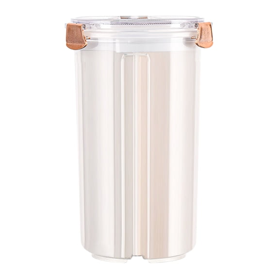 Grain Storage Container Large Capacity | Divided Plastic Food Organizer | Airtight Seal, Transparent, Detachable Compartments | Space-Saving Stackable Bin for Pantry, Kitchen (1 Tank)