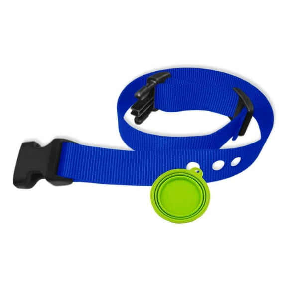 Grain Valley Dog Supply Replacement Strap -Fits Most PetSafe Collars - 3 Pre Cut Holes - 1 " Nylon - High Quality - Includes eOutletDeals Pet Travel Bowl