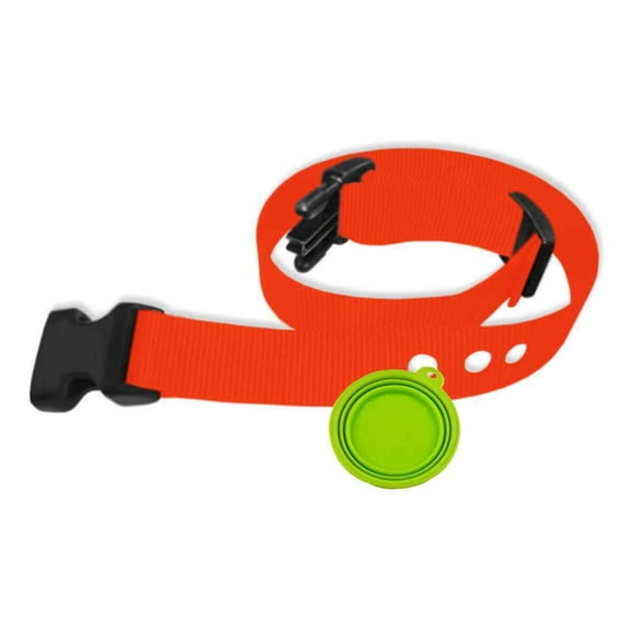 Grain Valley Dog Supply Replacement Strap -Fits Most PetSafe Collars - 3 Pre Cut Holes - 1 " Nylon - High Quality - Includes eOutletDeals Pet Travel Bowl