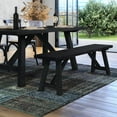 thumbnail image 1 of Grain Wood Furniture Cascais 72" Rectangular Table with Farmhouse Base in Black Oak Top and Base, 1 of 5
