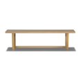 thumbnail image 1 of Grain Wood Furniture Cascais Solid Wood Bench with Industrial Base in Blonde Oak Top and Base, 1 of 4