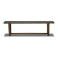 thumbnail image 1 of Grain Wood Furniture Cascais Solid Wood Bench with Industrial Base in Brown Oak Top and Base, 1 of 4