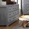 thumbnail image 1 of Grain Wood Furniture Montauk 6-Drawer Dresser with a Rustic Grey Finish, 1 of 7