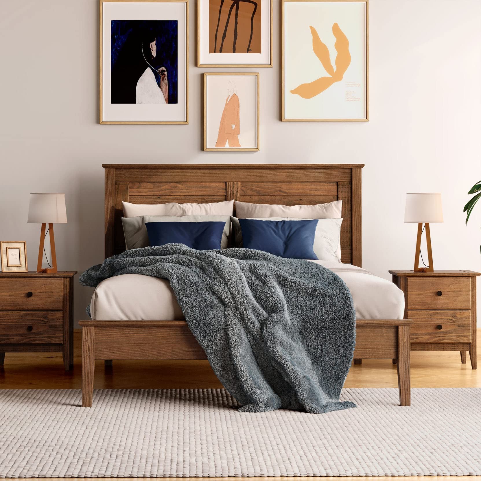 Grain Wood Furniture Greenport Solid Wood Platform Bed, Full Size