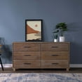 thumbnail image 1 of Grain Wood Furniture Loft 6-Drawer Dresser, Solid Wood with Weathered Pine Finish, 1 of 7