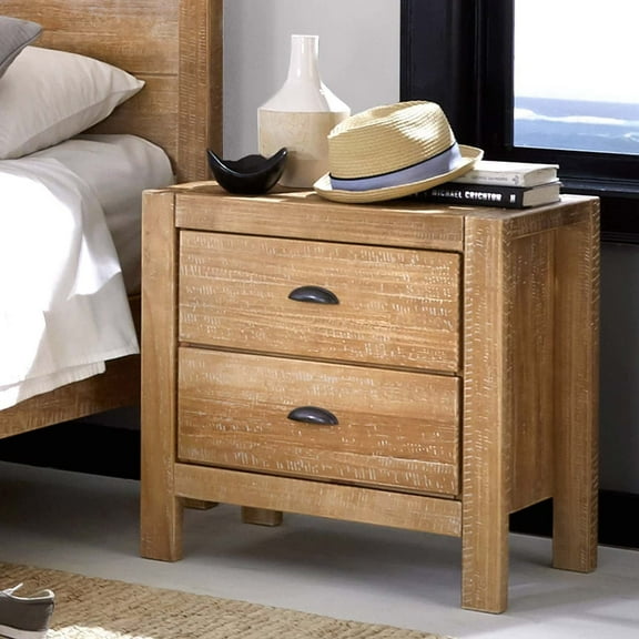 Grain Wood Furniture Montauk 2-Drawer Nightstand, Driftwood