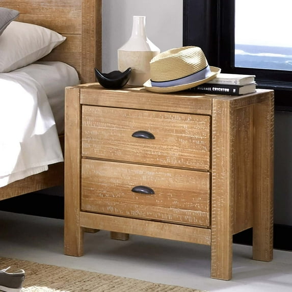 Grain Wood Furniture Montauk 2-Drawer Nightstand, Driftwood