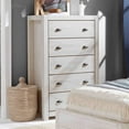thumbnail image 1 of Grain Wood Furniture Montauk 5-Drawer Chest, Rustic Off-White, 1 of 6