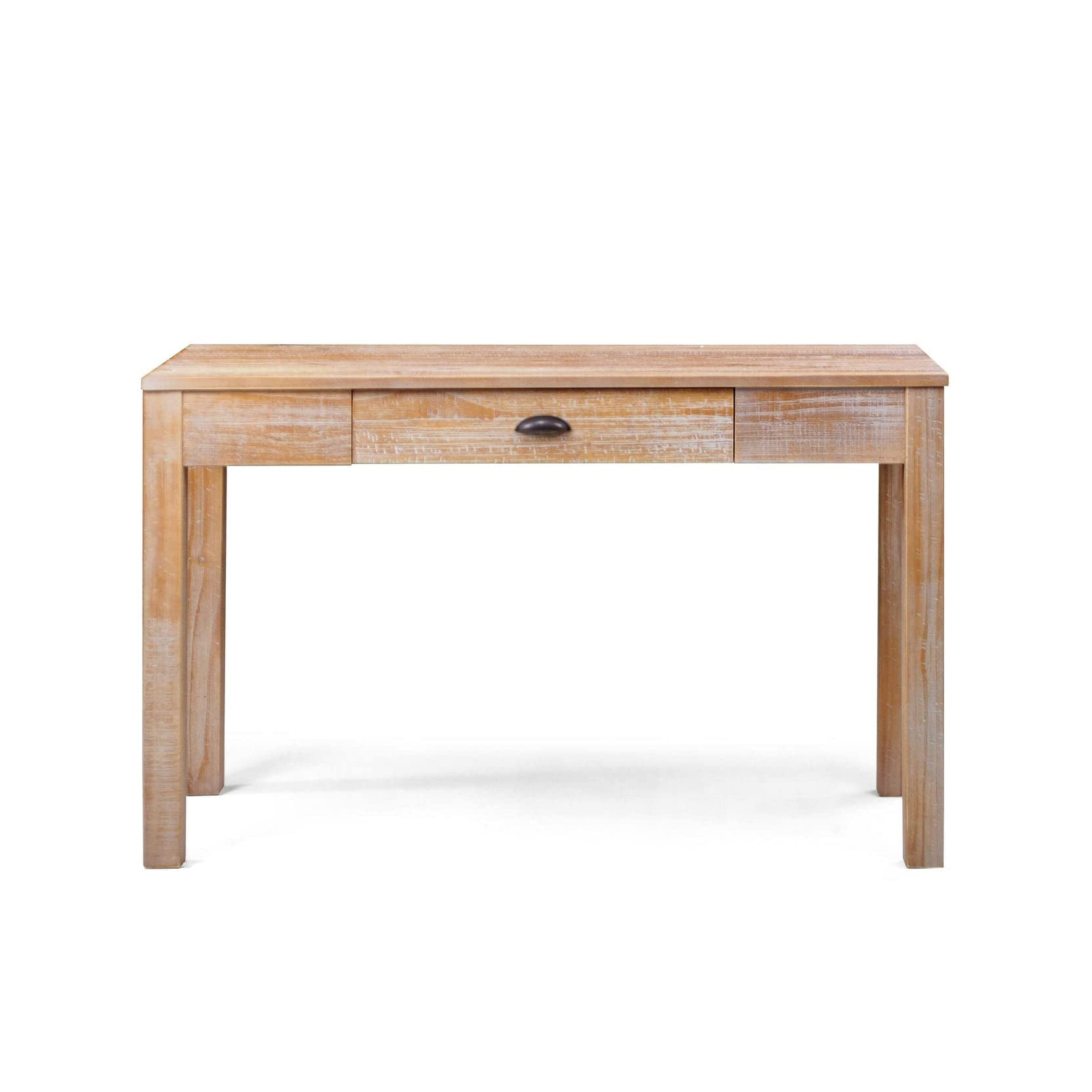 Montauk Driftwood Solid Pine Wood Desk with Drawer