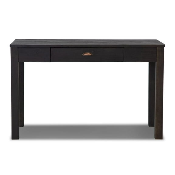 Grain Wood Furniture Montauk Desk/Dressing Table, Farmhouse Black
