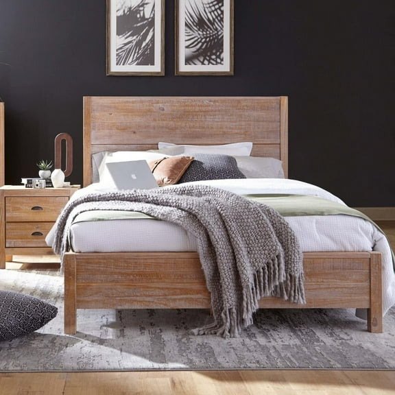 Grain Wood Furniture Montauk Solid Wood Bed, Full Size, Driftwood