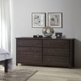 thumbnail image 1 of Grain Wood Furniture Shaker 6-Drawer Dresser, Solid Wood with an Expresso Finish, 1 of 6