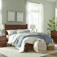 thumbnail image 1 of Grain Wood Furniture Shaker Solid Wood Panel Platform Bed, Full Size, Cherry, 1 of 7
