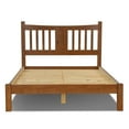 thumbnail image 1 of Grain Wood Furniture Shaker Solid Wood Slat Bed (Walnut, Queen), 1 of 6