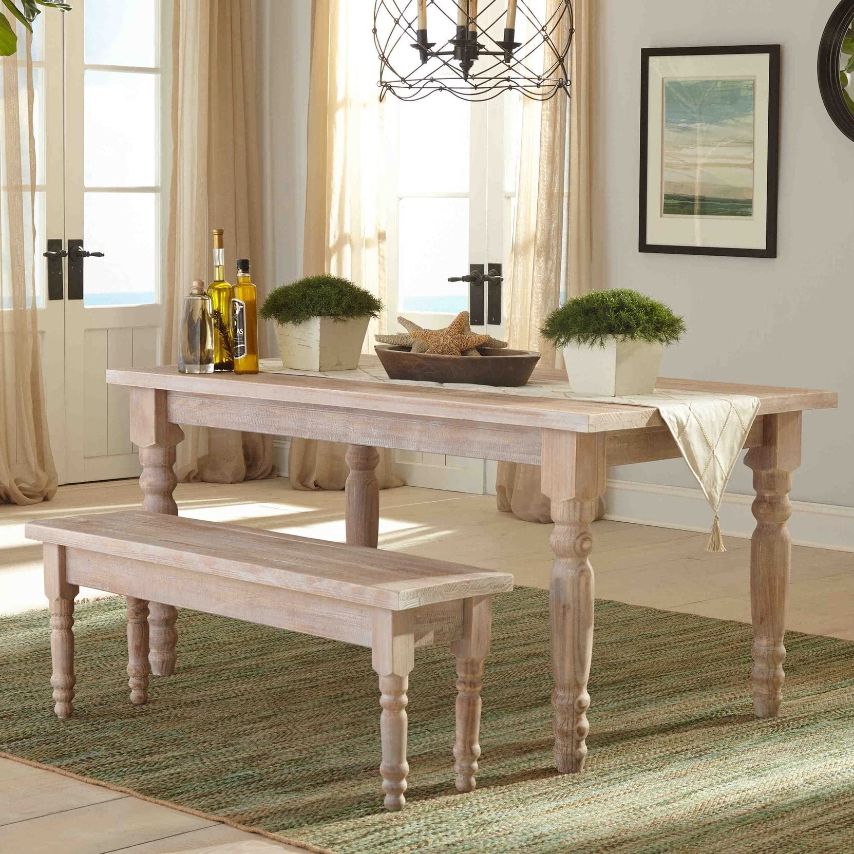 Valerie Driftwood Reclaimed Wood Farmhouse Dining Table