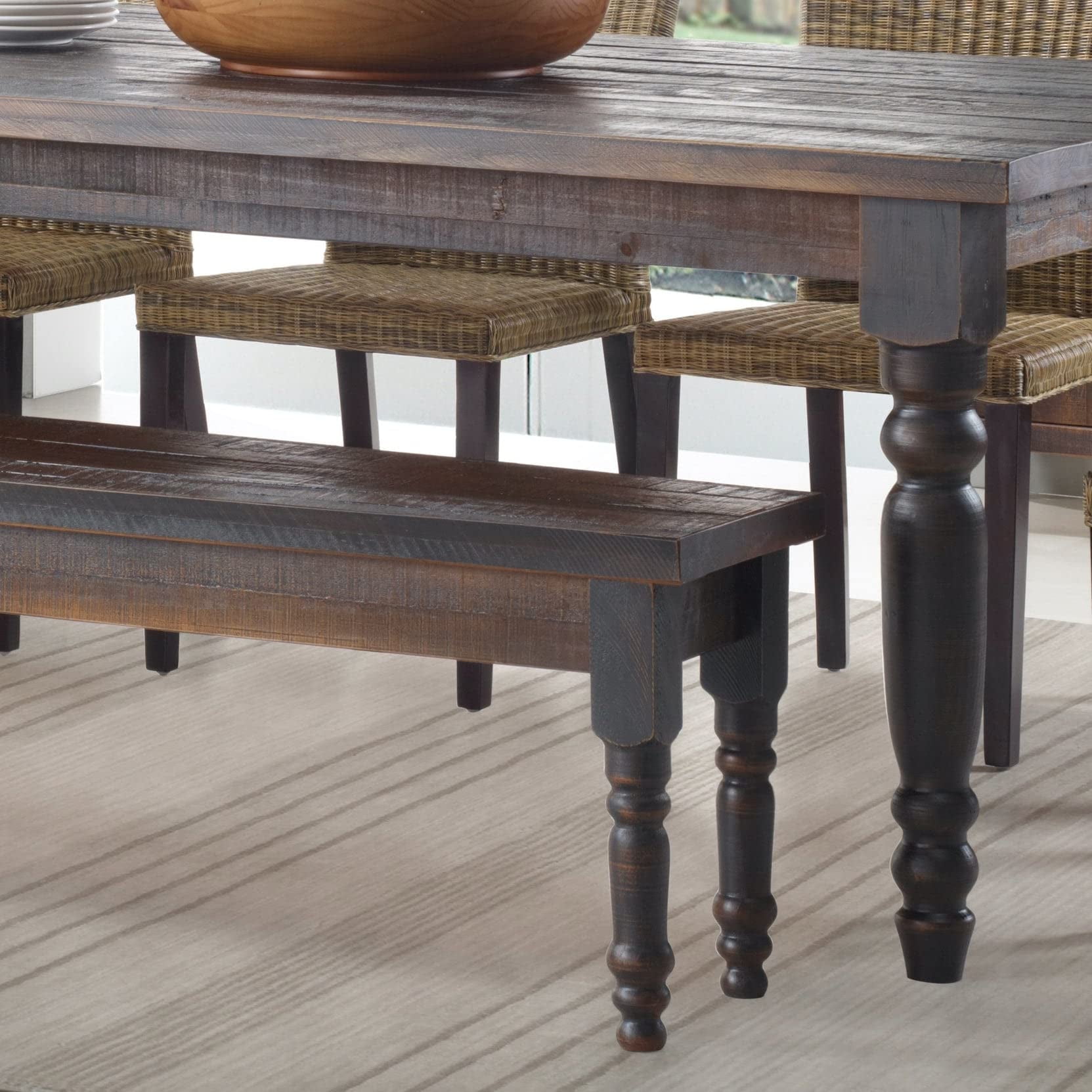 Valerie Barnwood Solid Pine Wood Storage Bench