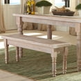 thumbnail image 1 of Grain Wood Furniture Valerie Solid Wood Bench with a Driftwood Finish, 1 of 8